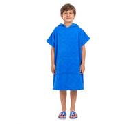 ALLEN & MATE 100% Cotton Kids Hooded Surf Poncho Changing Robe, Quick Absorbent Wearable Swim Towel Boys & Girls, 6-13 Years