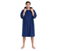 ALLEN & MATE 100% Cotton Terry Cloth Surf Poncho Adult Changing Towel Robe | 100% Cotton Terry, Hood, Deep Side Pocket, S-M Fits 5ft5-5ft11, L-XL Fits 6ft-6ft5, Unisex, Change Anywhere, Machine Wash