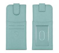 ALLEN & MATE 100% Leather Glasses and Sunglasses Case with Card Slots Protective Holder for Reading Glasses Eyewear & Shades