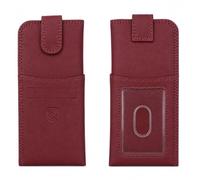 ALLEN & MATE 100% Leather Glasses and Sunglasses Case with Card Slots Protective Holder for Reading Glasses Eyewear & Shades