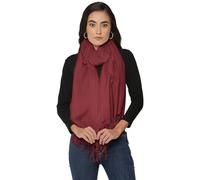 ALLEN & MATE 100% Viscose Ladies Shawl Scarf Wrap Stole - Soft Lightweight Large Size 78 x 27 in (200 x 70 cm) - Elegant Pashmina for Travel, Evening, Wedding & Gifting (Red Licorice)