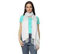 ALLEN & MATE 100% Viscose Ladies Shawl Scarf Wrap Stole - Soft Lightweight Large Size 78 x 27 in (200 x 70 cm) - Elegant Pashmina for Travel, Evening, Wedding & Gifting (Ivory)