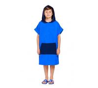 ALLEN & MATE Kids Surf Poncho Towel Robe, Hooded Changing Robe, 6-13 Years | 100% Cotton Terry, Hood, Front Pocket, Free Head Towel, Fits 46-62in Tall, Change Underneath, Pool Beach Swim, Machine Wash