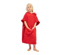ALLEN & MATE Kids Surf Poncho Towel Robe, Hooded Changing Robe, 6-13 Years | 100% Cotton Terry, Hood, Front Pocket, Free Head Towel, Fits 46-62in Tall, Change Underneath, Pool Beach Swim, Machine Wash