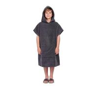 ALLEN & MATE Kids Surf Poncho Towel Robe, Hooded Changing Robe, 6-13 Years | 100% Cotton Terry, Hood, Front Pocket, Free Head Towel, Fits 46-62in Tall, Change Underneath, Pool Beach Swim, Machine Wash