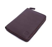 ALLEN & MATE Passport Holder Travel Wallet, 100% Leather RFID Blocking Travel Document Organiser for Men & Women