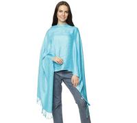 ALLEN & MATE Soft Ladies Scarves Pashmina Shawls and Wraps for Wedding Scarfs Handcrafted for Women Winter (Aqua)