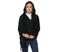 ALLEN & MATE Soft Ladies Scarves Pashmina Shawls and Wraps for Wedding Scarfs Handcrafted for Women Winter (Jet Black)