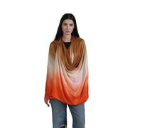 ALLEN & MATE Soft Ladies Scarves Pashmina Shawls and Wraps for Wedding Scarfs Handcrafted for Women Winter (Saffron/Caramel Ombre)