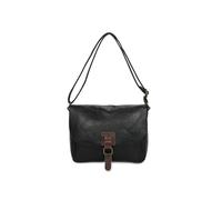 Allen PU Leather Crossbody Messenger Bag with Real Leather Magnetic Fastening Fontanella Fashion Black One Size