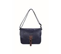 Allen PU Leather Crossbody Messenger Bag with Real Leather Magnetic Fastening Fontanella Fashion Navy One Size