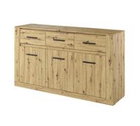 allen wooden sideboard 3 doors 3 drawers in artisan oak