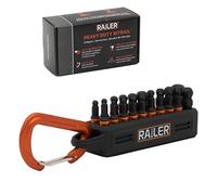 Allen Wrench Hex Bit Set - Railer 1 Inch Impact Driver 20pc Hex Bit Set With A Bit Holder & Carabiner. Premium S2 Steel, Ideal For Furniture Screws