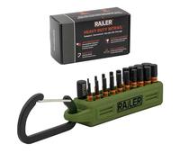 Allen Wrench Hex Bit Set - Railer 1 Inch Impact Driver 20pc Hex Bit Set With A Bit Holder & Carabiner. Premium S2 Steel, Ideal For Furniture Screws