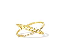 AllenCOCO Friendship Rings for Women, 14K Gold Sister Rings, Matching Rings for Couples, 14k,Gold,Zirconia
