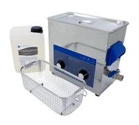 Allendale Ultrasonics 6L Industrial Ultrasonic Cleaner Kit with Dial Tank, Carburettor and Machine Parts Cleaner and Basket - Heated Pro Bath - 40KHz