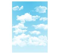 Allenjoy 5x7ft Spring Photography Blue Sky Backdrop White Cloud Newborn Baby Children Kids Cartoon Background Polyester Props Photocall Photobooth Photo Studio