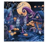 Allenjoy 6 x 6 FT Halloween Nightmare Backdrop Trick Or Treat Photography Background Home Trunk Party Decorations Banner Photo Booth Supplies