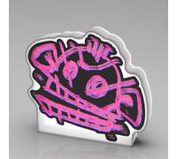 Allenjoy Playful Monster Face Night Light Desk Lamp - Wall Mountable LED Lightbox Sign, Home Office Room Decor, Gifts for Fans Sister Teens Men Women