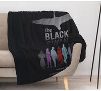 Allenjoy Silhouetted Group Figures Blanket Large Flying Bird Throw Blankets Couch Bed Living Room Decor Soft Durable Washable 57" X 50" SC01341-004