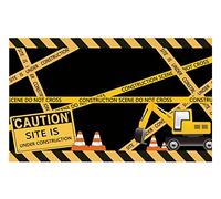 Allenjoy Under Construction Site Banner Backdrop for Boys Birthday Party Dump Truck Digger Zone Photography Decoration Supplies Construction Scene Photo Background Supplies