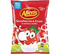 Allen's Strawberries & Cream Lollies, No Artificial Colours, 190g