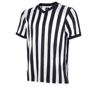 allentian Men's Referee Shirt - Official Black & White Stripe Referee/Umpire Jersey - Pro-Style V-Neck Referee Uniform, Great for Basketball, Football, Soccer