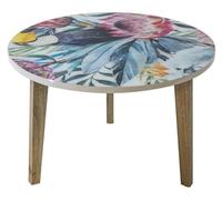 Allentown Lamp Table - Large - Round - Bright Tropical Print