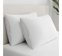 Aller-Ease King Pillow Protector, 2 Pack, Waterproof, Zippered, Polyester, 20" x 26", White