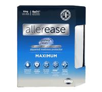 Aller-Ease Maximum Allergy Mattress Protector, Polyester, White, King