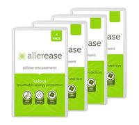 Aller-Ease Pillow Protectors, 100% Cotton, White, 4 Pack