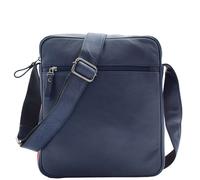Aller Navy Real Leather Mens Cross Body Bag Travel Organiser Messenger Pouch House of Leather Navy Medium
