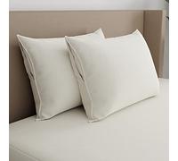 AllerEase Organic Zippered Allergy Pillow Protector, Standard/Queen - 2 Pack