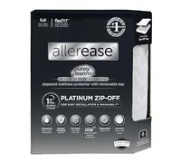 AllerEase Platinum Zip Off Top Waterproof Mattress Protector, Full, 360° Zipper, Allergen Barrier, Temperature Balancing, Plush-Soft, Separate, Machine Wash, White