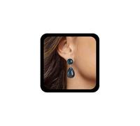 Allereya Boho Green Glass Drop Earrings Resin Ball Earring Stud Acrylic Water Drop Earring Acrylic Emerald Dangle Jewelry for Women (style1), Zinc, No Gemstone