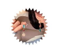 Allereya Boho Rainbow Gemstone Dangle Earrings Gold Sapphire Stud Earrings Gemstone Moonstone Drop Earrings Colorful Crystal Earrings Asymmetrical Earrings Jewelry for Women