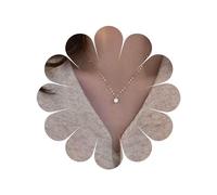 Allereya Vintage Crystal Solitaire Pendant Necklace Tiny Rhinestone Cz Dot Necklace Cubic Zirconia Choker Necklace Gold Lace Chain Necklace Jewelry for Women and Girls (Gold)