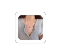 Allereyae Vintage Crystal Pearl Pendant Necklace Boho Pearl Necklace Single White Pearl Choker Necklace Crystal Rhinestone Necklace Jewelry for Women (White), Zinc, No Gemstone