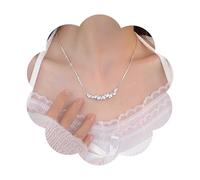 Allereyae Vintage Cz Cluster Pendant Necklace Cz Curved Bar Necklace Silver Crystal Choker Necklace Rhinestone Teardrop Necklace Horizontal Crystal Necklace Jewelry for Women