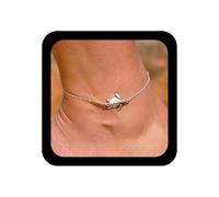 Allereyae Vintage Sea Turtle Anklet Ocean Tortoise Anklet Gold Turtle Anklets Summer Beach Foot Chain Minimalist Animal Anklets Jewelry for Women, L, Zinc, no gemstone