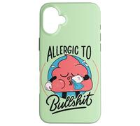 Allergic To Bullshit - Funny Retro Antisocial Humor Case for iPhone 16 Plus
