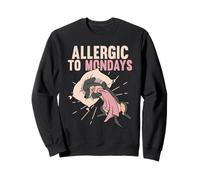 Allergic To Mornings Cute Sleeping Wiener Dog Dachshund Sweatshirt