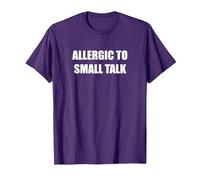 Allergic to Small Talk T-Shirt, Men, Purple, XXL