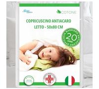 Allergosystem Anti-Dust Mite Pillow Case Cotton Bed Pillow 50 x 80 cm - Medical Device Anti-Dust Mite and Hypoallergenic Made in Italy - Cotton Line (50 x 80 cm)