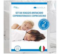 Allergosystem Cloud Anti-Dust Mite Travel Mattress Protector, 90x200x20 and Cushion Cover, 50x80, Polyester, 90x200x20cm
