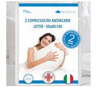Allergosystem Set of 2 Anti-Dust Mite Pillow Covers, 50 x 80 cm, Polyester