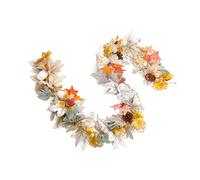 Allergy Resistant Artificial Fall Leaves Garlands Easy To Hanging Without Tools Needed For Living Room Dining Room Autumn Silk Flower Wreath