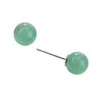 Allergy Safe Round Gemstones Earrings Natural Crystal Beads Handmade Metal Jewelry Accessory For Formal Occasions Handmade Natural Stone Earrings