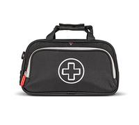 Allermates Family Travel Essentials First Aid Empty Supplies Bag - Medicine Carry Case for Epi Pen, Insulin, Pill Bottle, Diabetic Aids, Asthma Spacer, Auvi Q, Allergy and Emergency Needs. (Black)