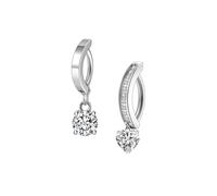 AllerPierce Clicker Belly Button Rings for Women Silver 14G Stainless Steel Cubic Zirconia Belly Button Bars Reverse Curved Navel Barbell Bars Rings Body Piercing Jewellery 2PCS